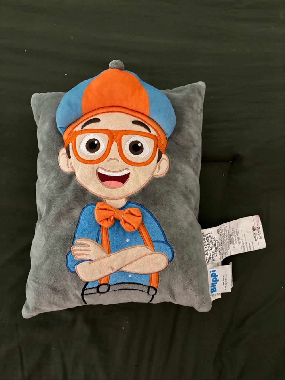 Blippi 3D Plush 13" Pillow Embroidered